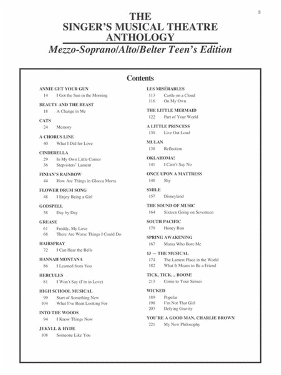 The Singer's Musical Theatre Anthology – Teen's Edition Mezzo-Soprano Voice scores gallery preview page 6