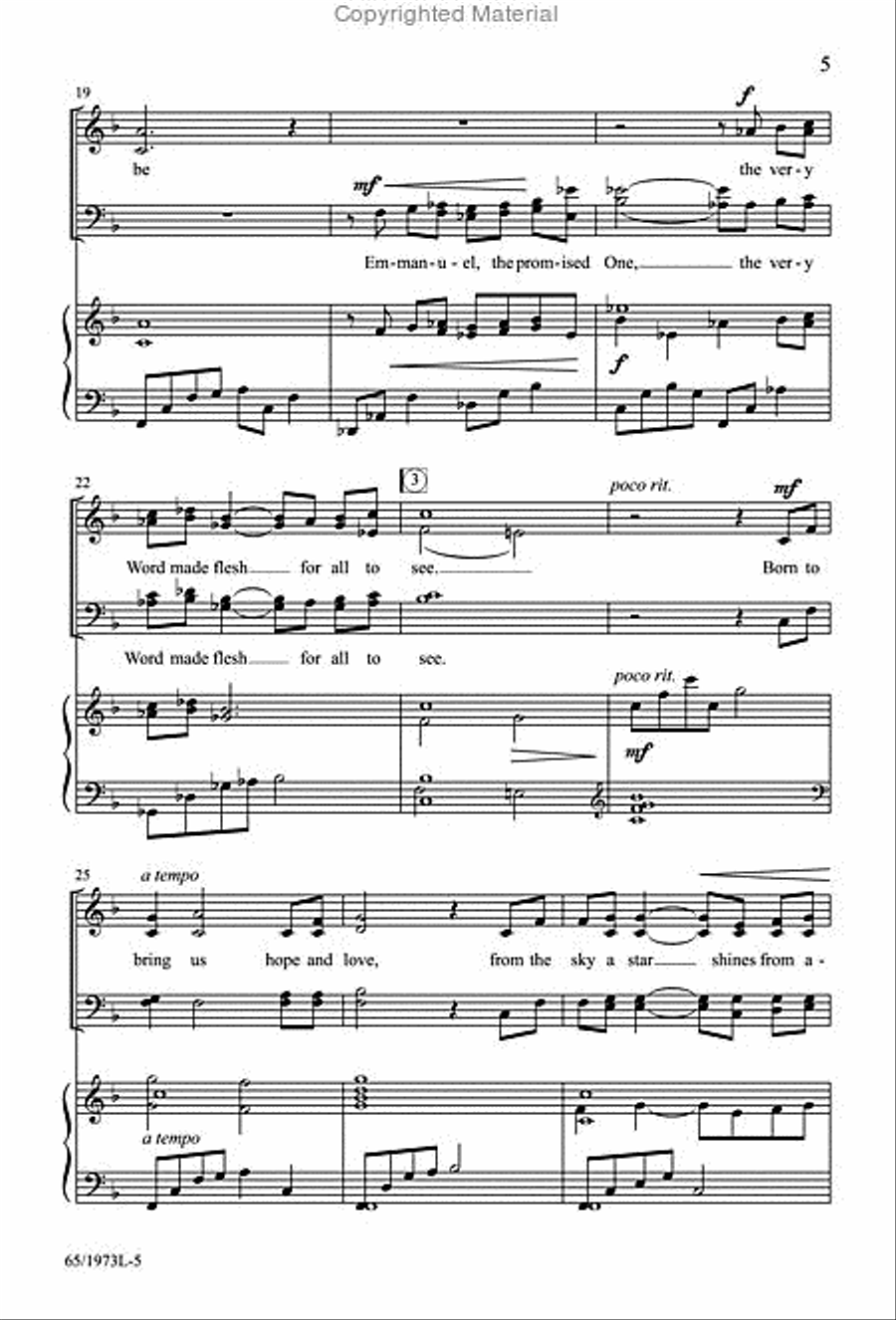 Born a Savior, Born a King 4-Part scores gallery preview page 4
