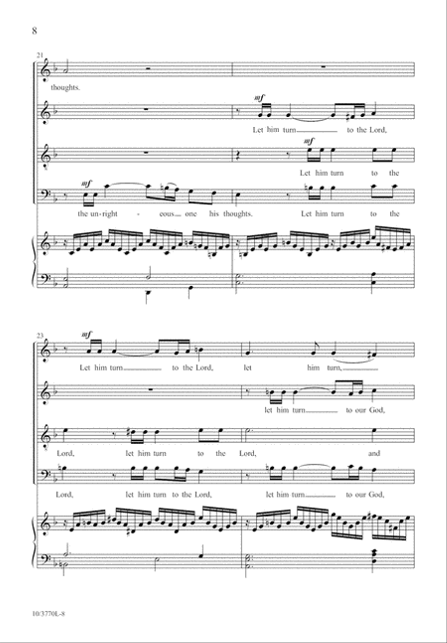 Seek the Lord 4-Part scores gallery preview page 9