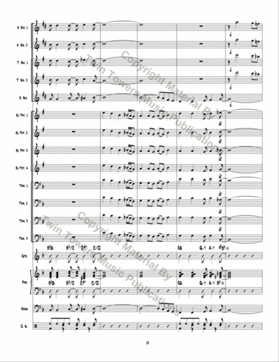 Man Ain't Said My Name Jazz Ensemble scores gallery preview page 14