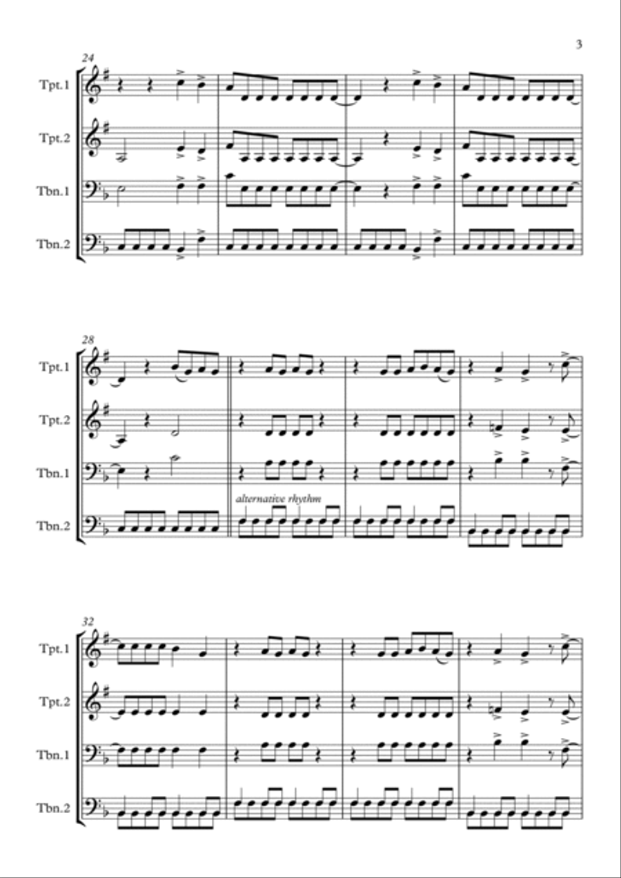 Mamma Mia Brass Ensemble scores gallery preview page 3