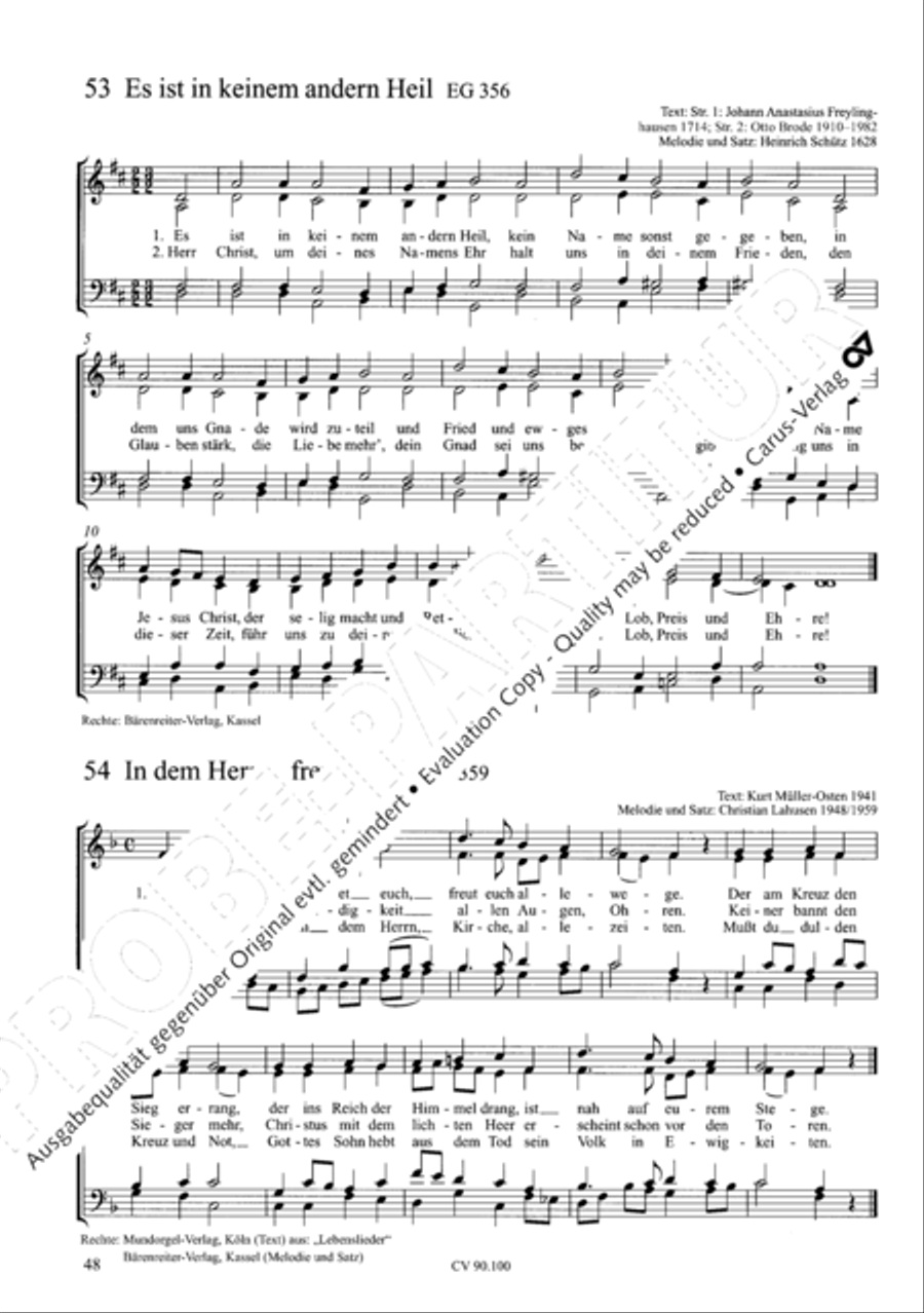Chorsatze zum Evangelischen Gesangbuch Choir scores gallery preview page 53