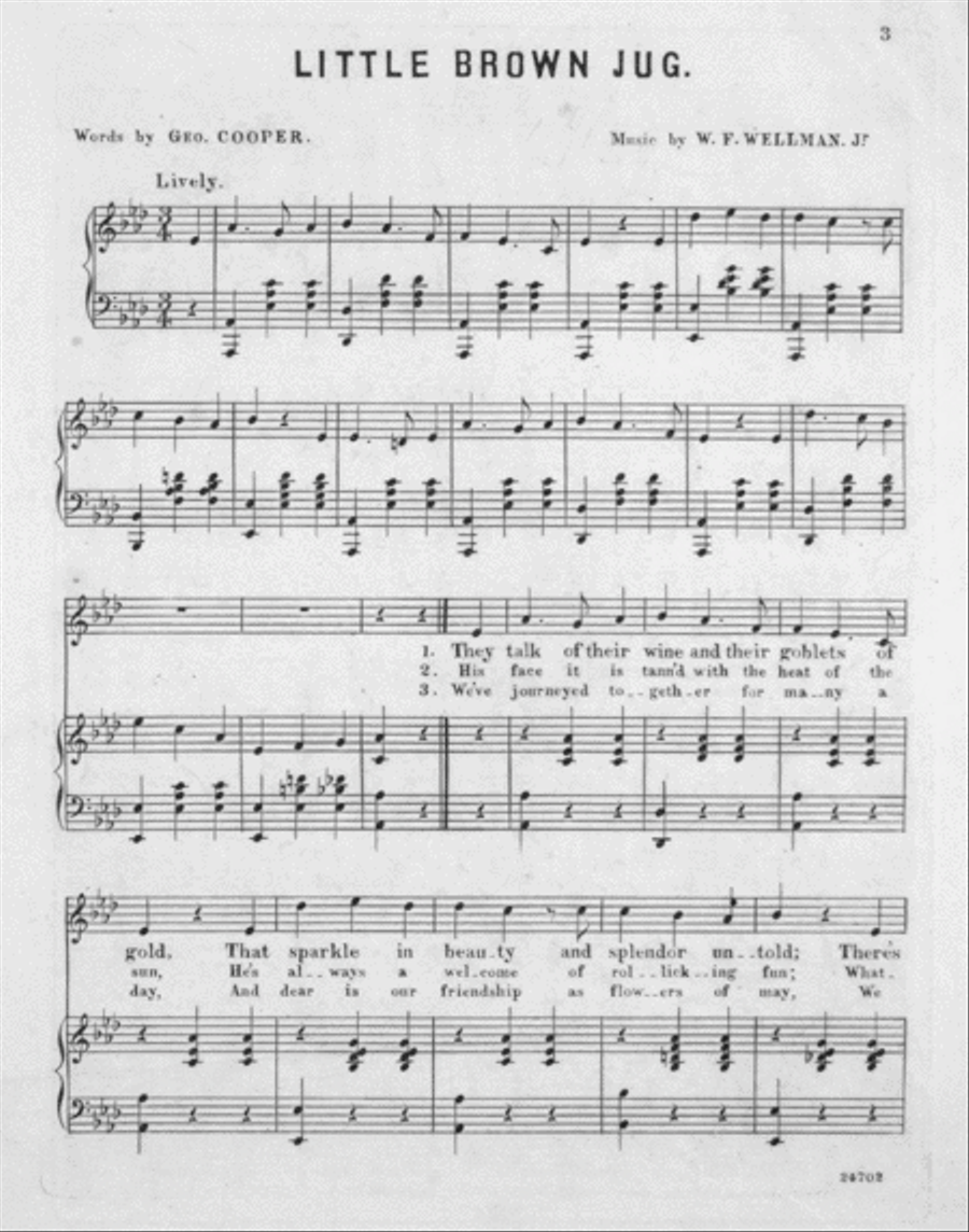 The Little Brown Jug. Song & Chorus Choir scores gallery preview page 2