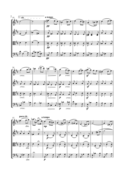 SALUT D'AMOUR String Quartet, Intermediate Level for 2 violins, viola and cello image number null