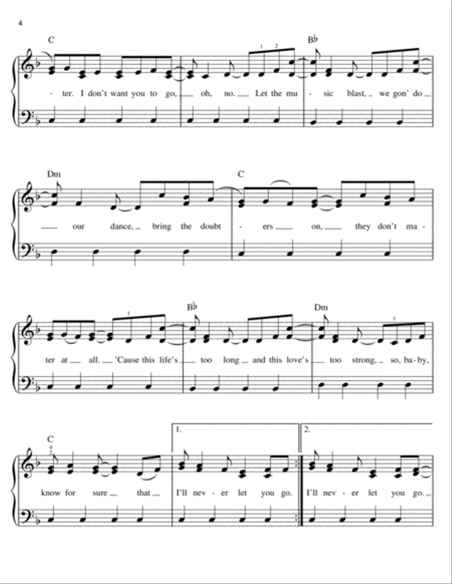 Never Let You Go Voice scores gallery preview page 4
