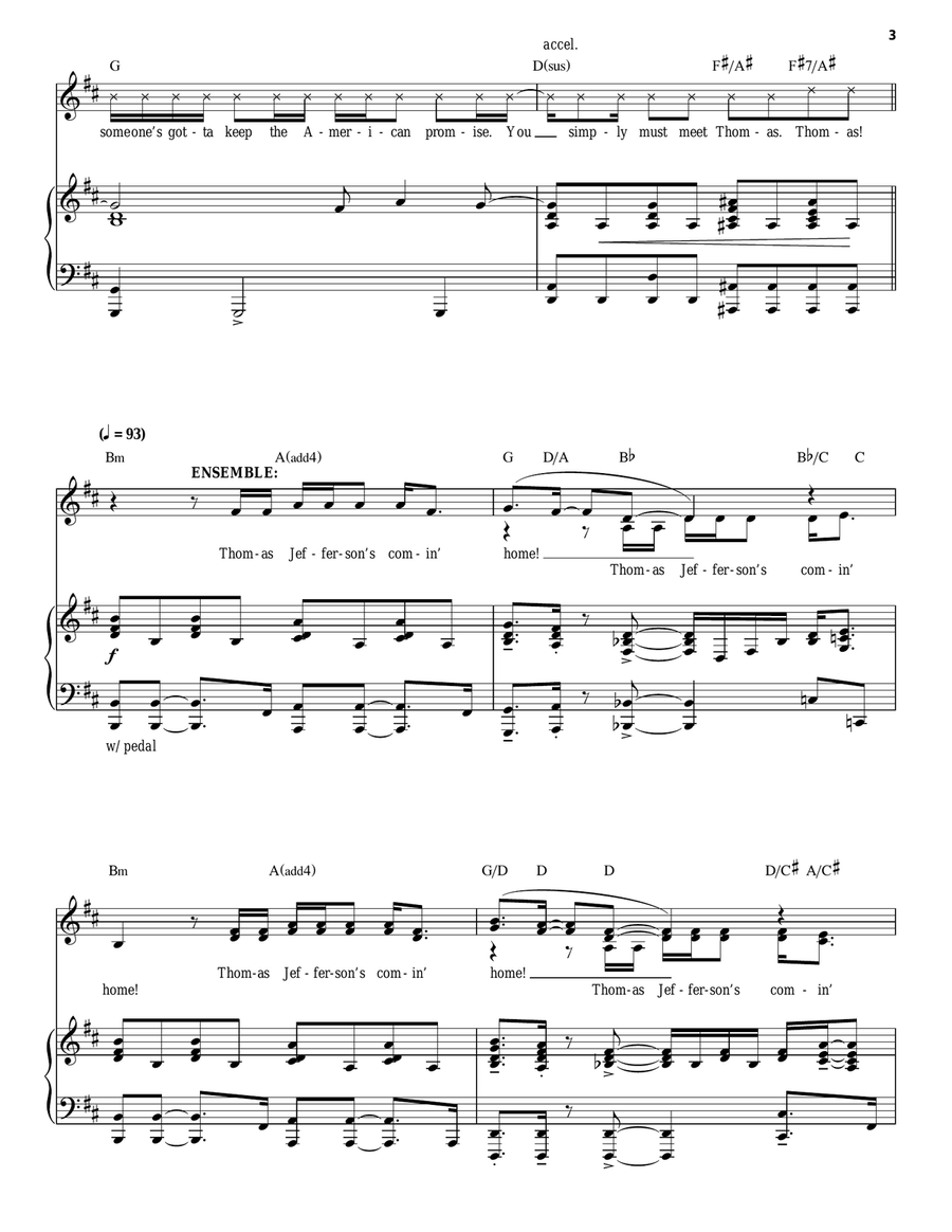 What'd I Miss (from Hamilton) Piano, Vocal scores gallery preview page 3
