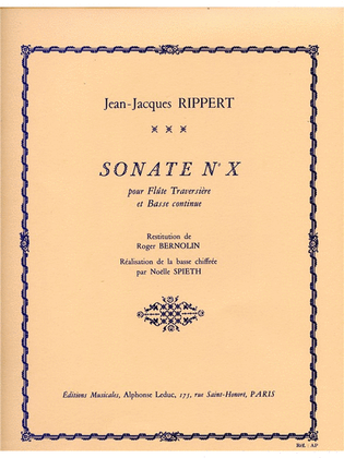 Book cover for Sonate No.10 (flute & Continuo)