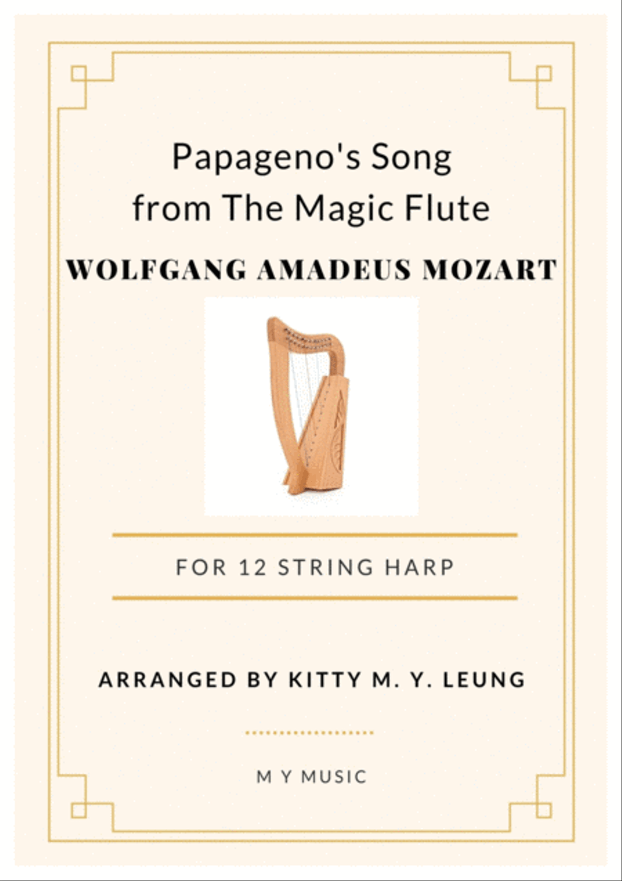 Papageno's Song (from The Magic Flute) - 12 String Harp Harp scores gallery preview page 1