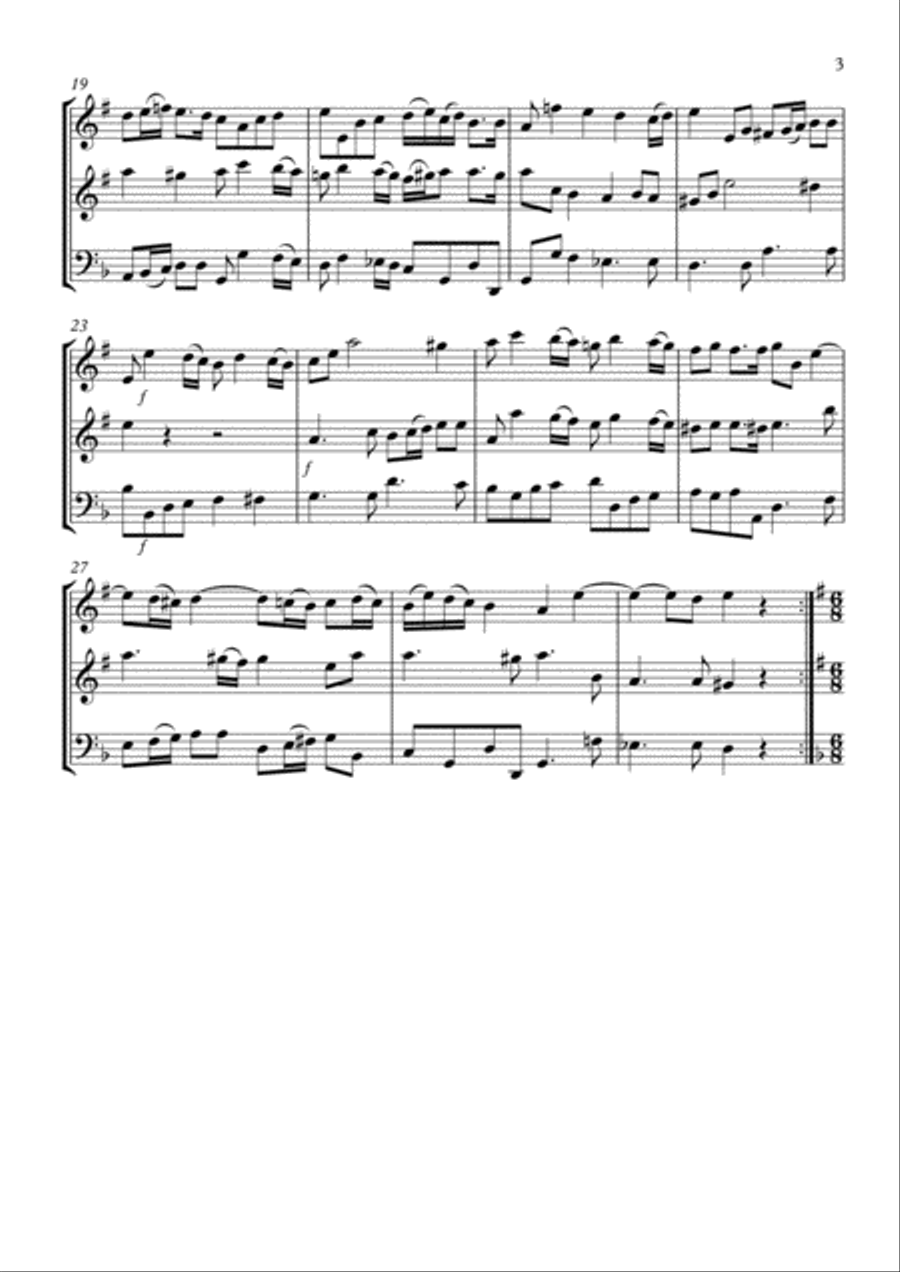 Sonata No.10 Woodwind Trio scores gallery preview page 3