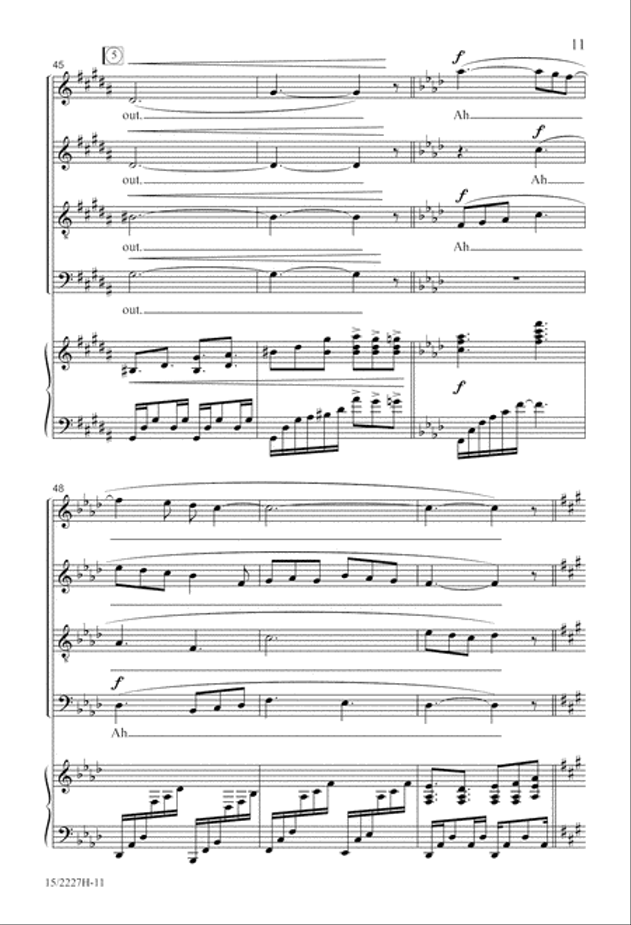 Angel Breathing Out Angel Breathing Out 4-Part scores gallery preview page 12