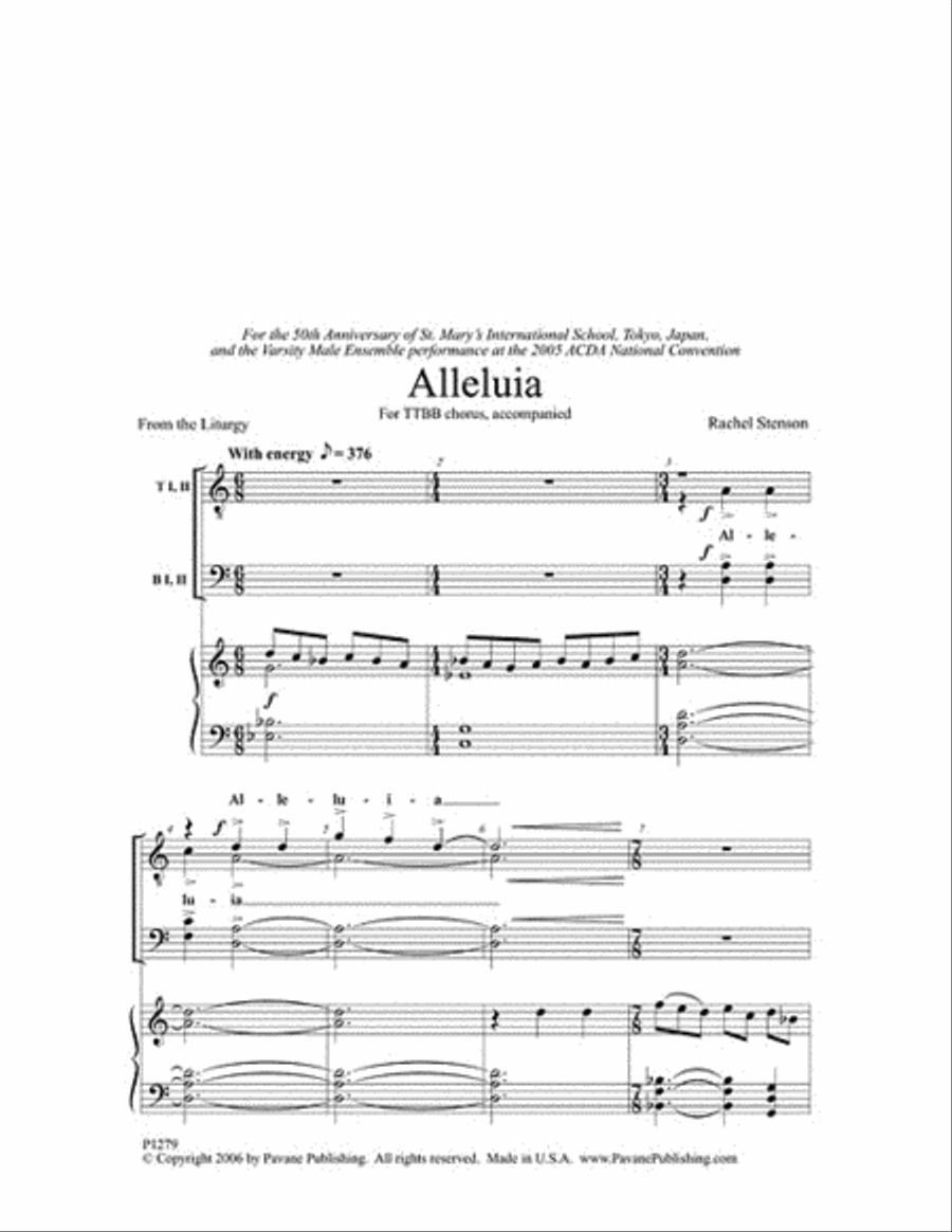 Alleluia Alleluia TTBB scores gallery preview page 2