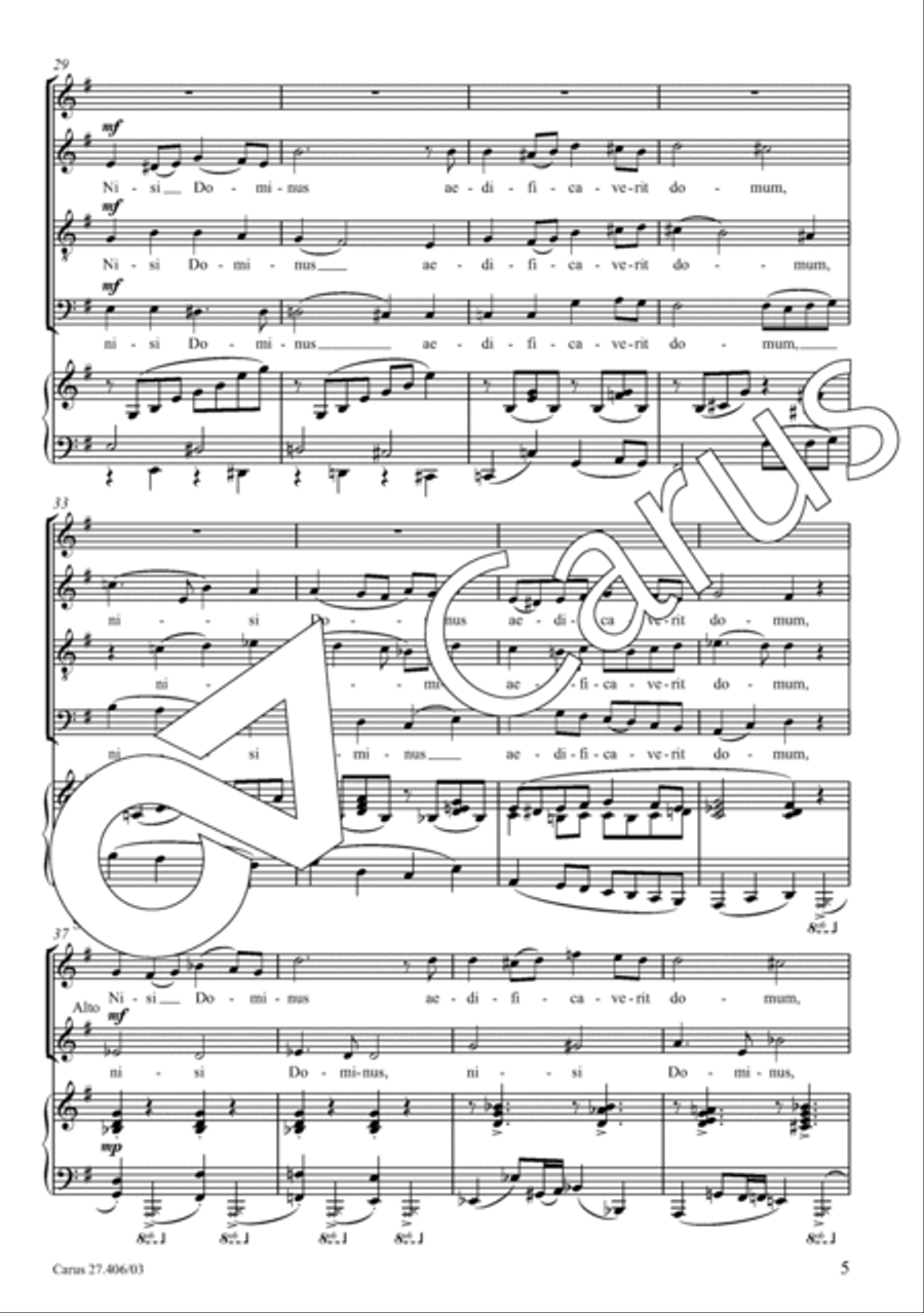 Nisi Dominus 4-Part scores gallery preview page 6