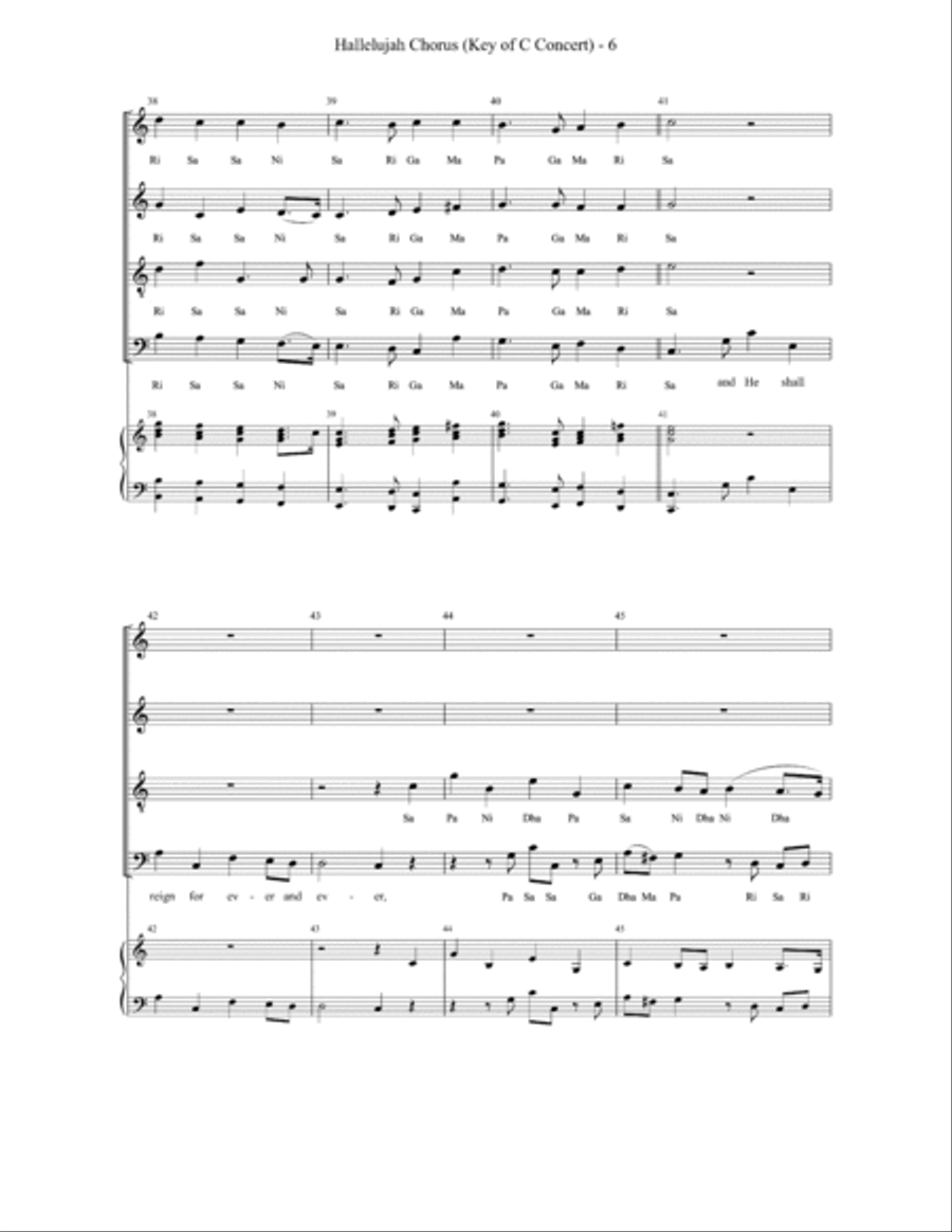 Eastern Hallelujah Chorus 4-Part scores gallery preview page 6