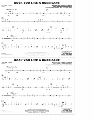 Rock You Like A Hurricane (arr. Conaway/Finger) - Aux Percussion