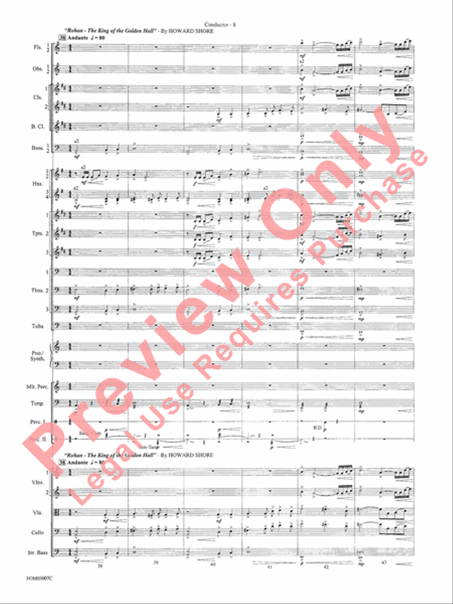 The Lord of the Rings: The Two Towers, Symphonic Suite from Full Orchestra scores gallery preview page 10
