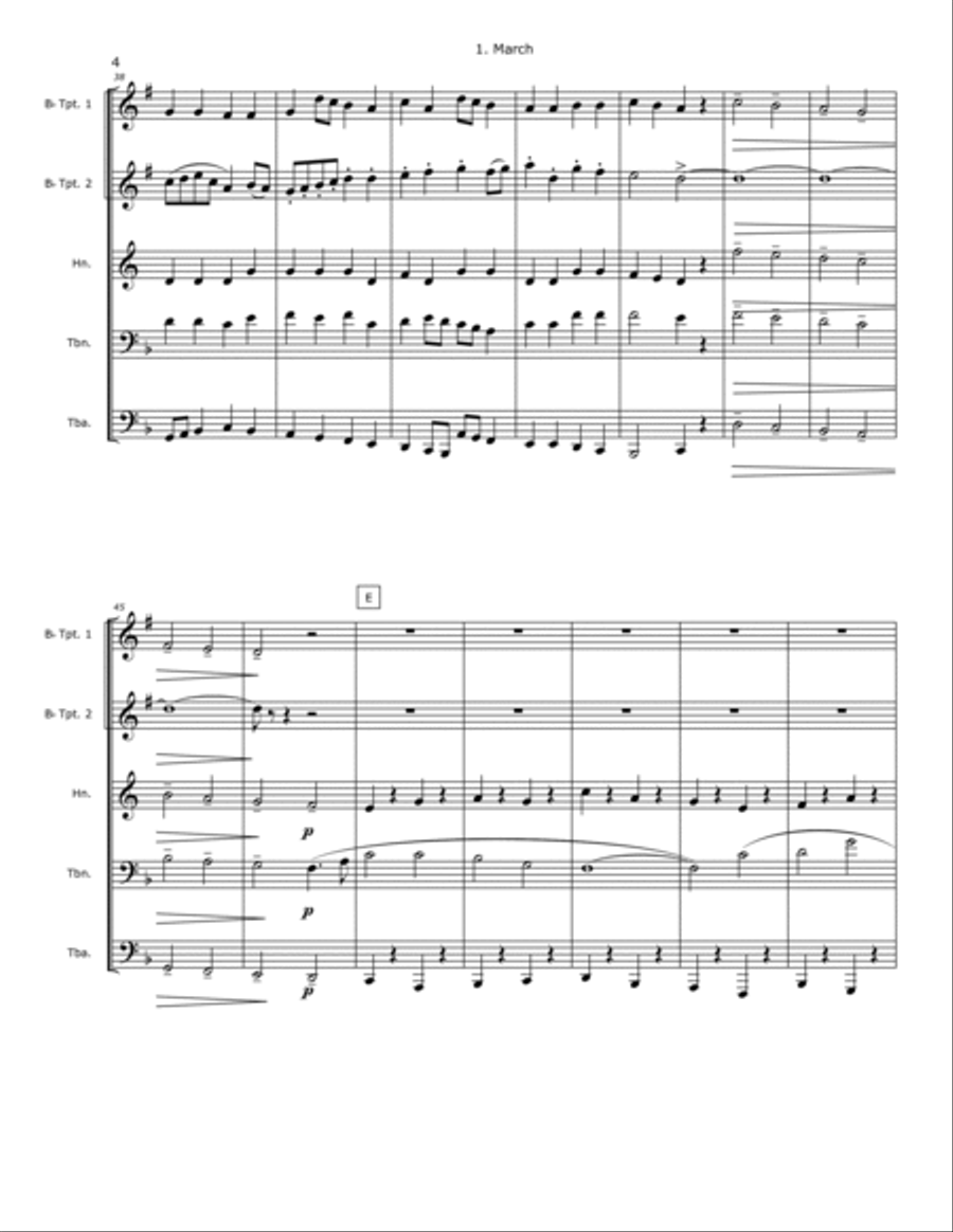 Second Military Suite in F Brass Ensemble scores gallery preview page 6