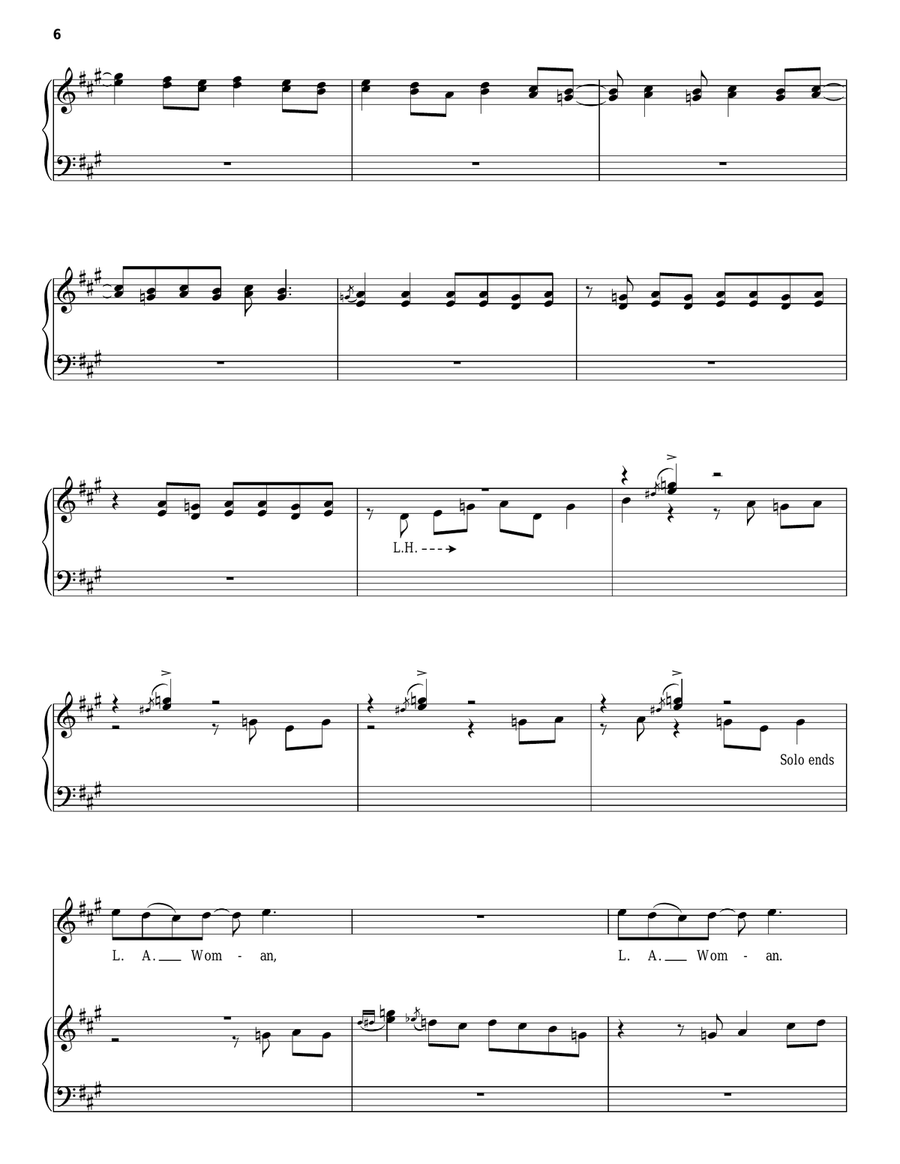 L.A. Woman Piano, Vocal scores gallery preview page 6