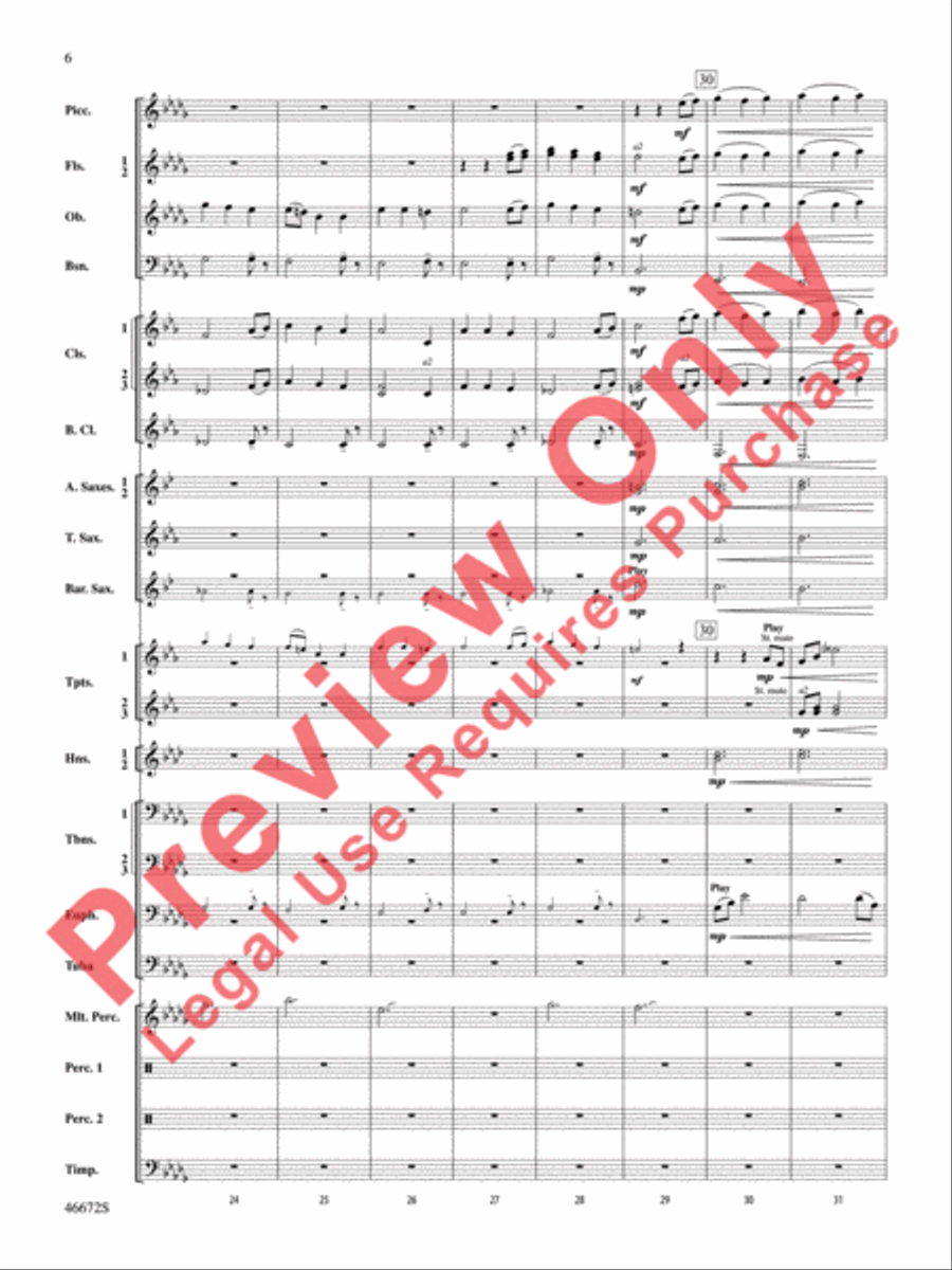 Variants on an English Sea Song Concert Band scores gallery preview page 7
