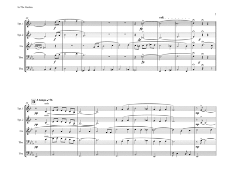 In The Garden In The Garden Brass Ensemble scores gallery preview page 3