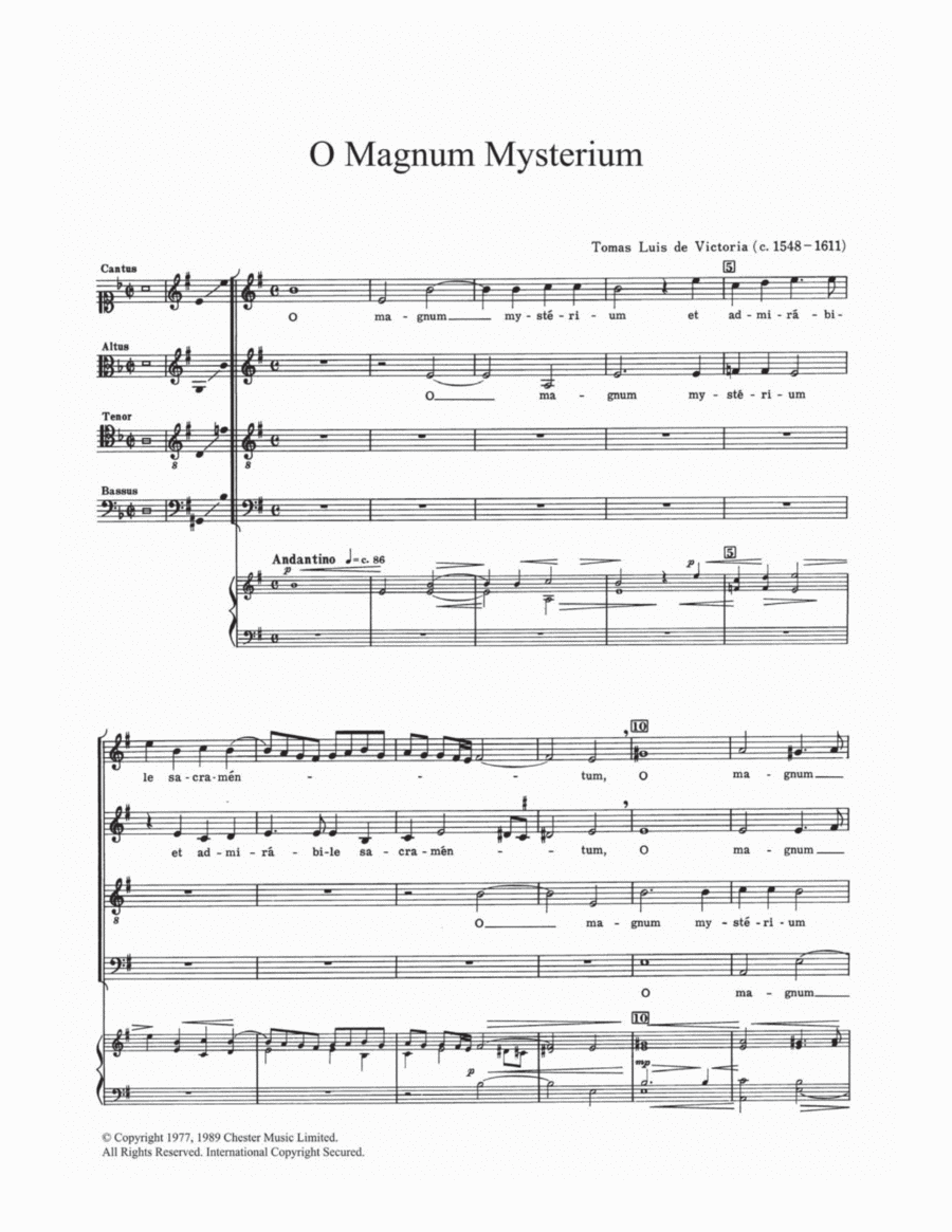 O Magnum Mysterium