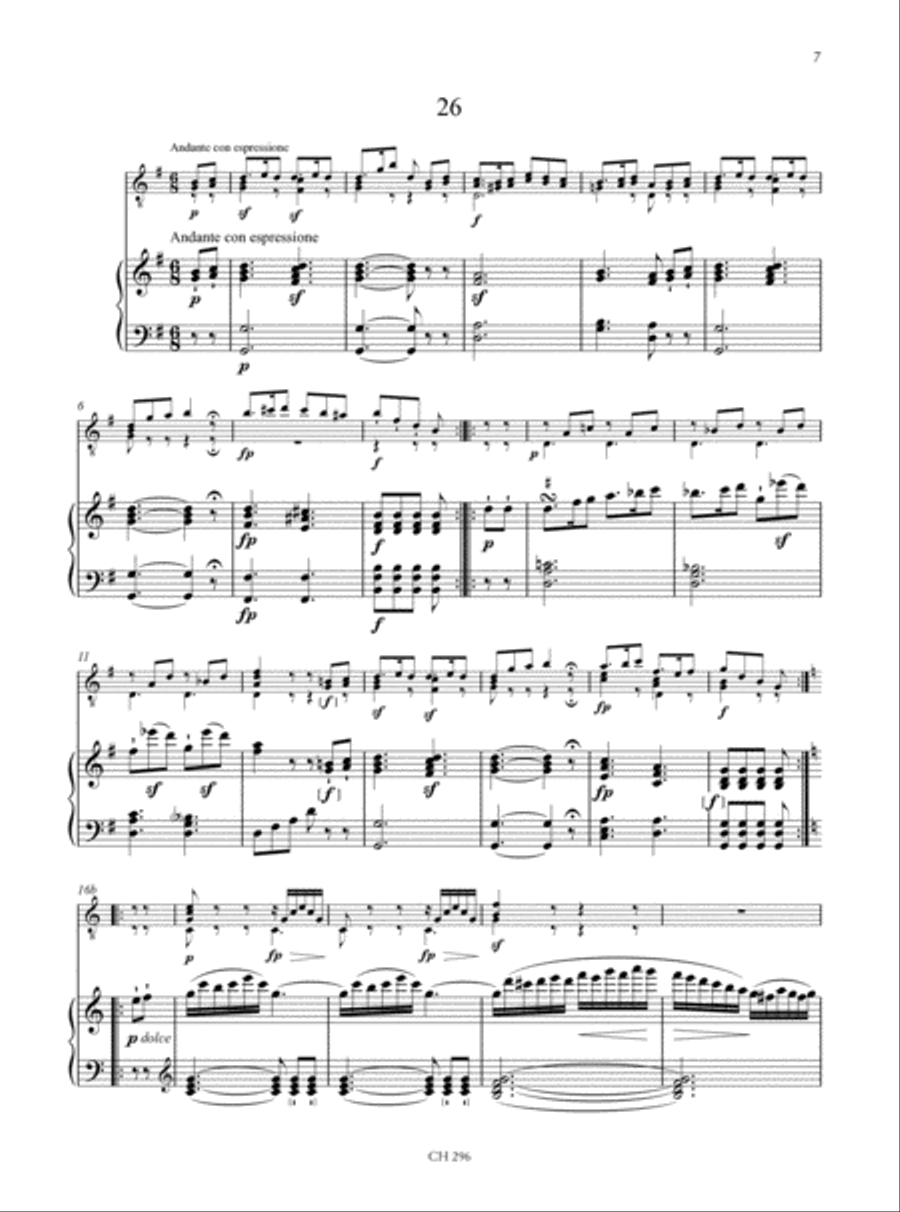 Différentes Pieces très faciles for Guitar and Piano - Vol. 4: Op. 45 Acoustic Guitar scores gallery preview page 4