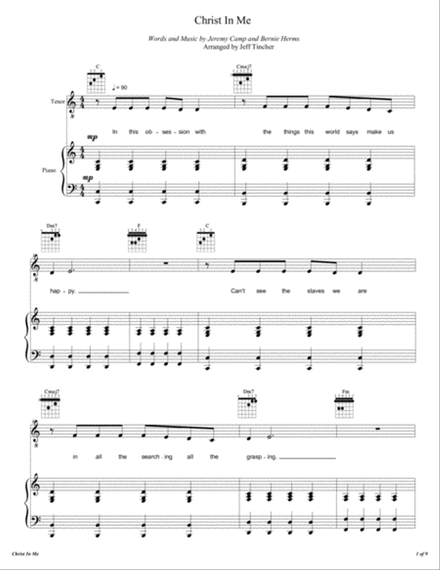 Christ In Me Christ In Me Voice scores gallery preview page 2