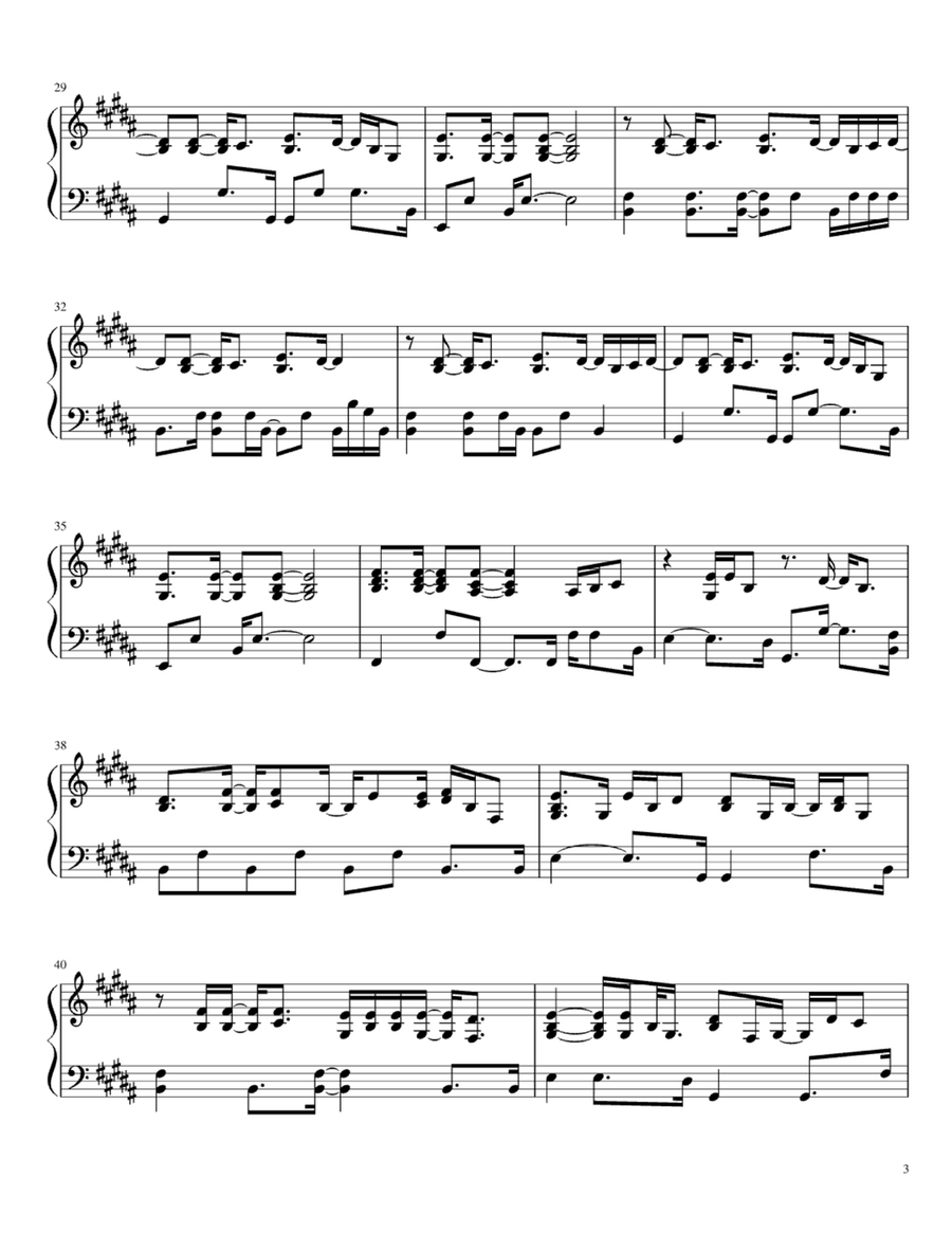 Faithfully Faithfully Easy Piano scores gallery preview page 3