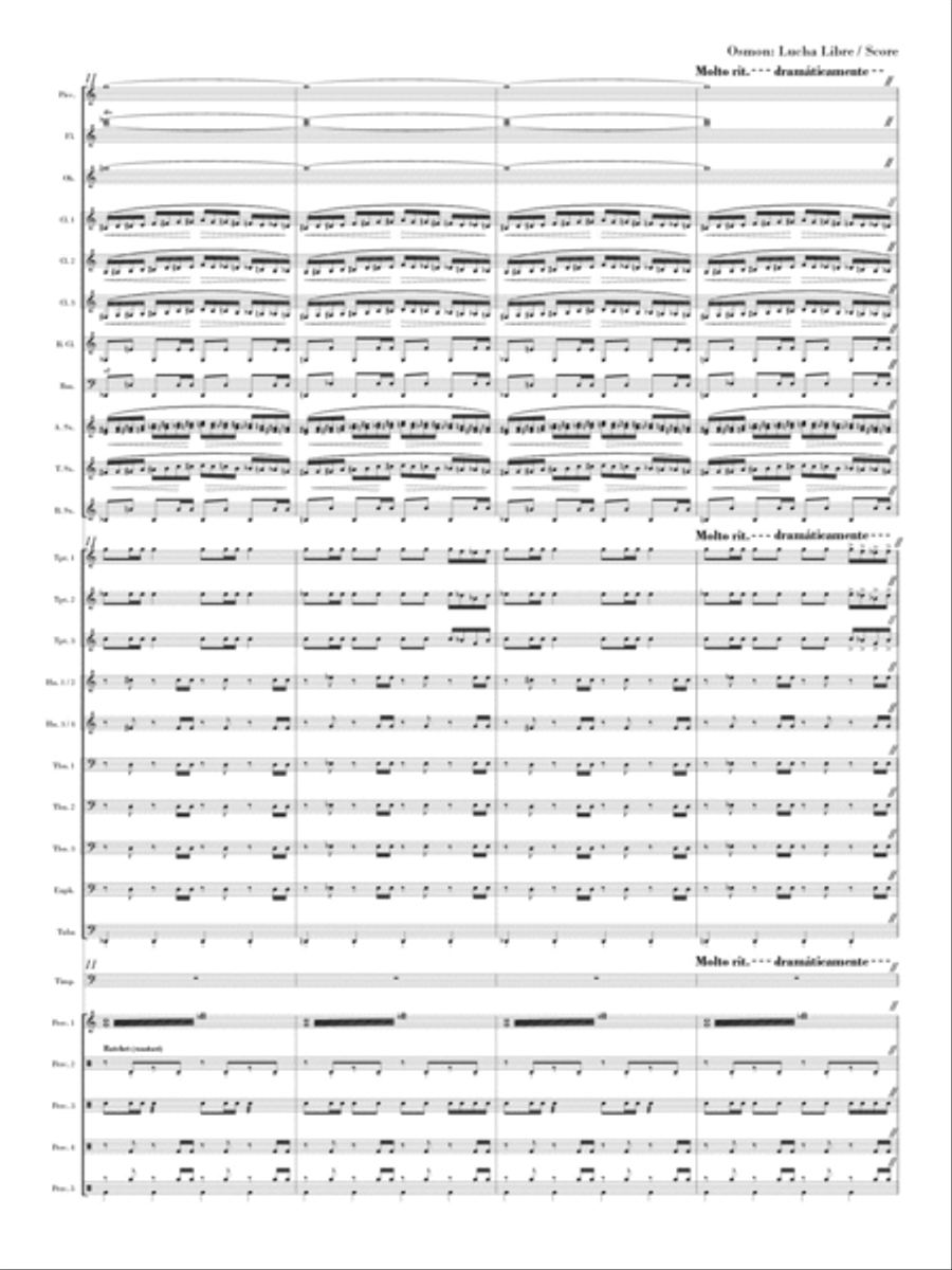 Lucha Libre for Concert Band (Full Score) Concert Band scores gallery preview page 4