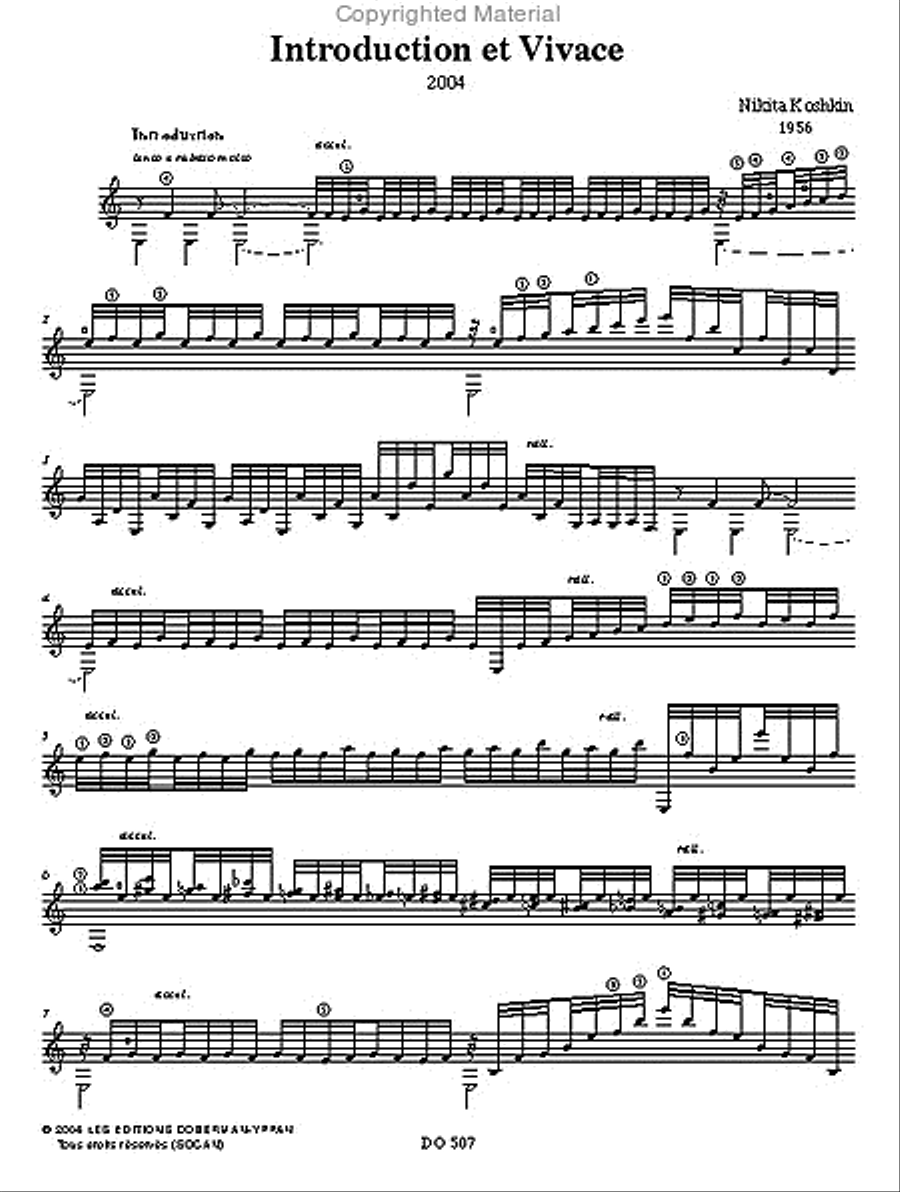 Introduction et Vivace Classical Guitar scores gallery preview page 2