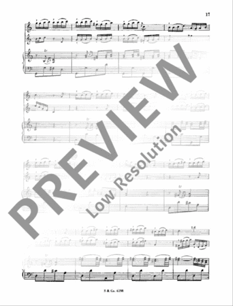 Trio Sonata C major Flute scores gallery preview page 18