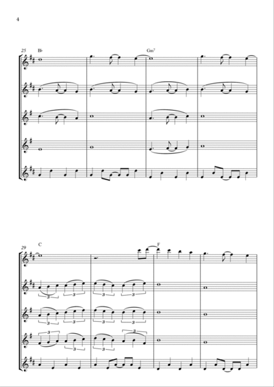 As It Was Saxophone Quintet scores gallery preview page 4