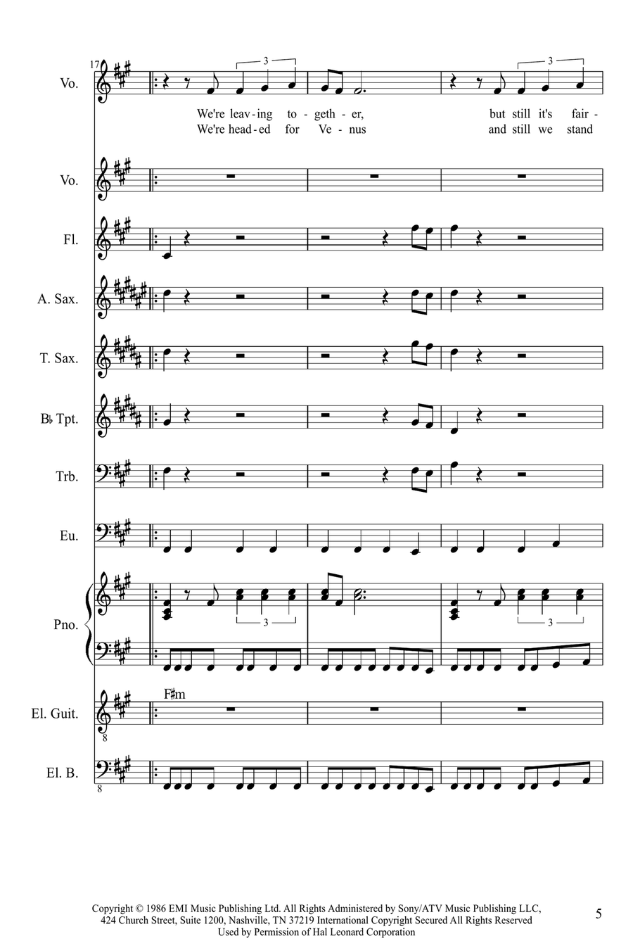 Final Countdown Large Ensemble scores gallery preview page 5