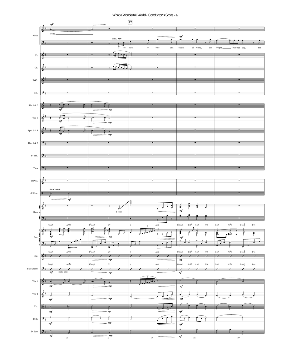 What A Wonderful World - Full Score Choir scores gallery preview page 4