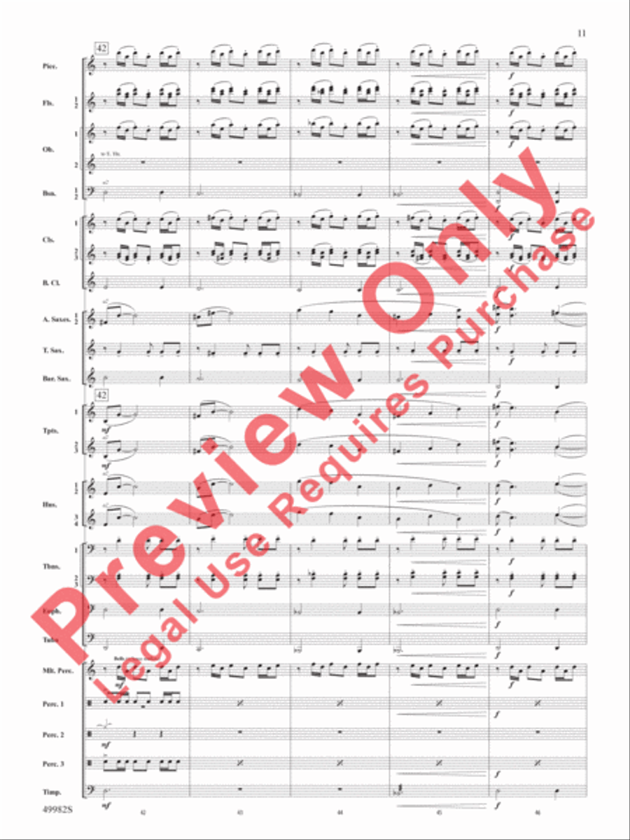 Midnight Ride Concert Band scores gallery preview page 12