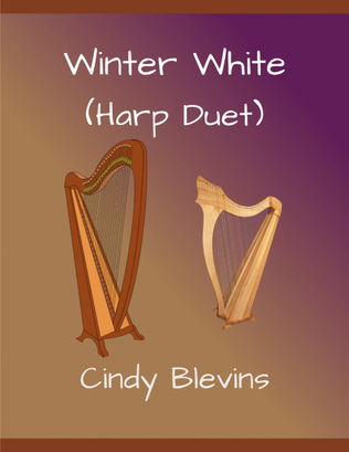 Book cover for Winter White, Harp Duet