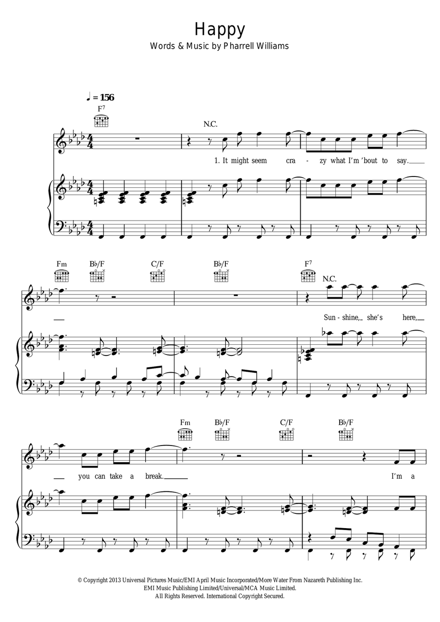 Happy Acoustic Guitar scores gallery preview page 1