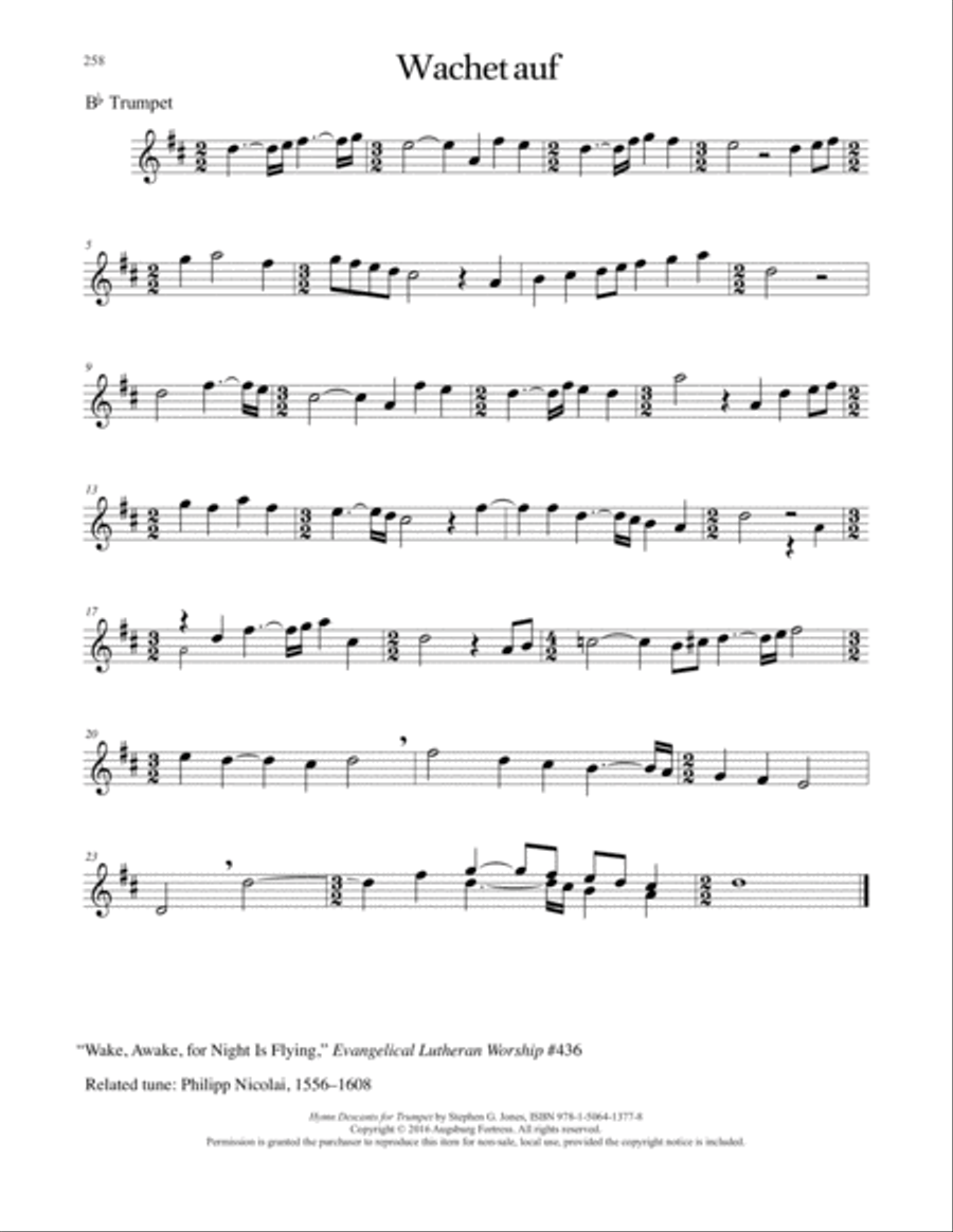 Hymn Descants for Trumpet C Trumpet scores gallery preview page 259