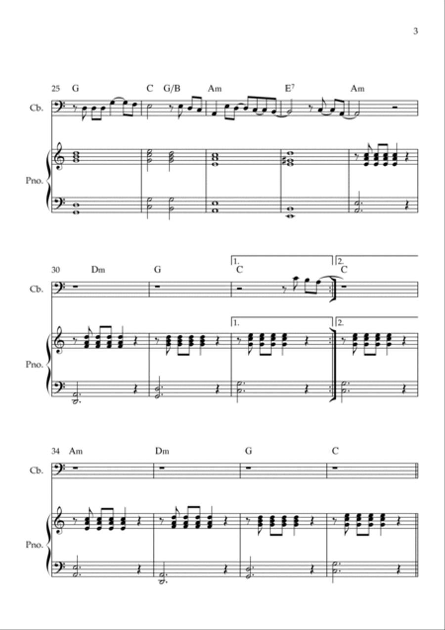 Flowers Double Bass scores gallery preview page 3
