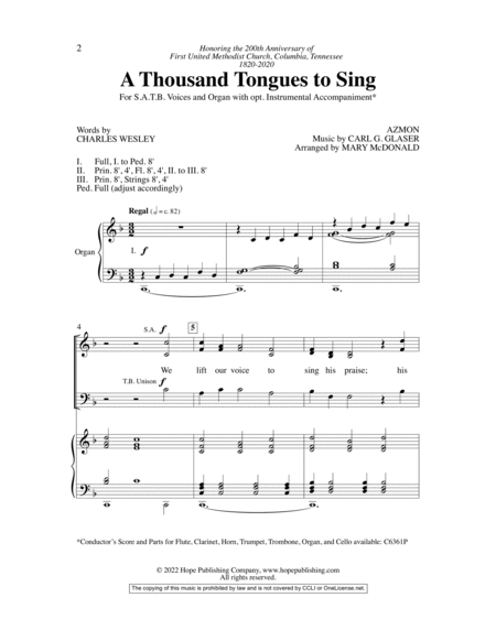 A Thousand Tongues to Sing image number null