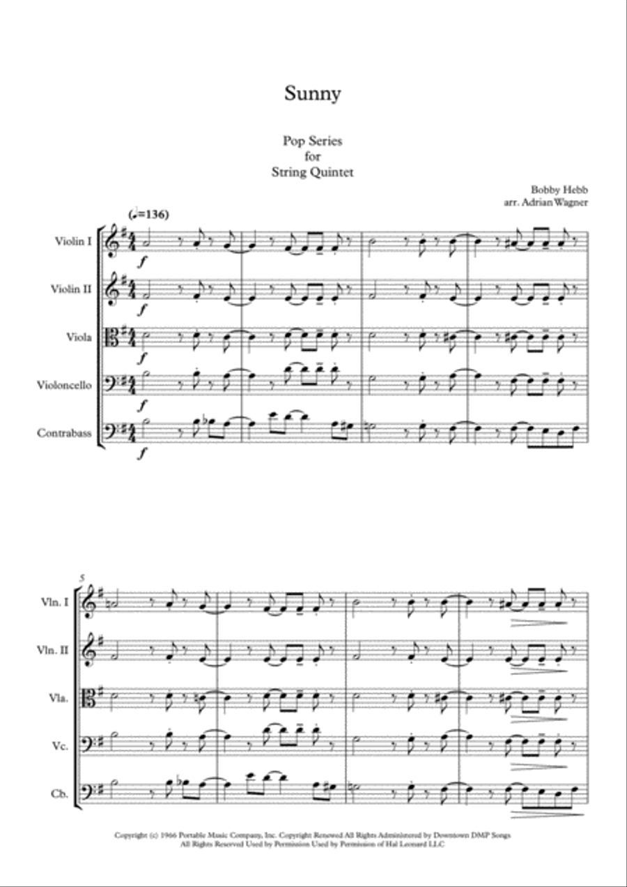 Sunny String Quintet scores gallery preview page 3