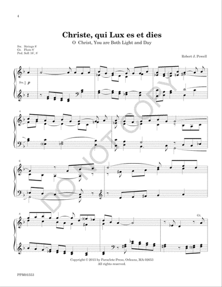 Five Plainsong Preludes for Organ Organ Solo scores gallery preview page 7