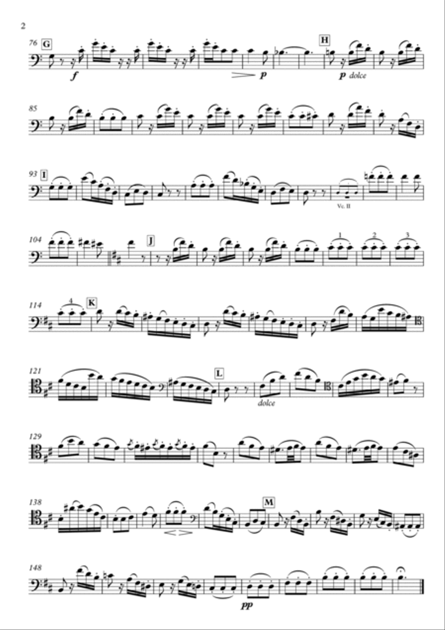 Adagio from String Symphony No.8 in D major, MWV N8 for Four Violoncellos Cello Solo scores gallery preview page 6
