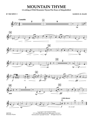 Mountain Thyme - Bb Trumpet 3