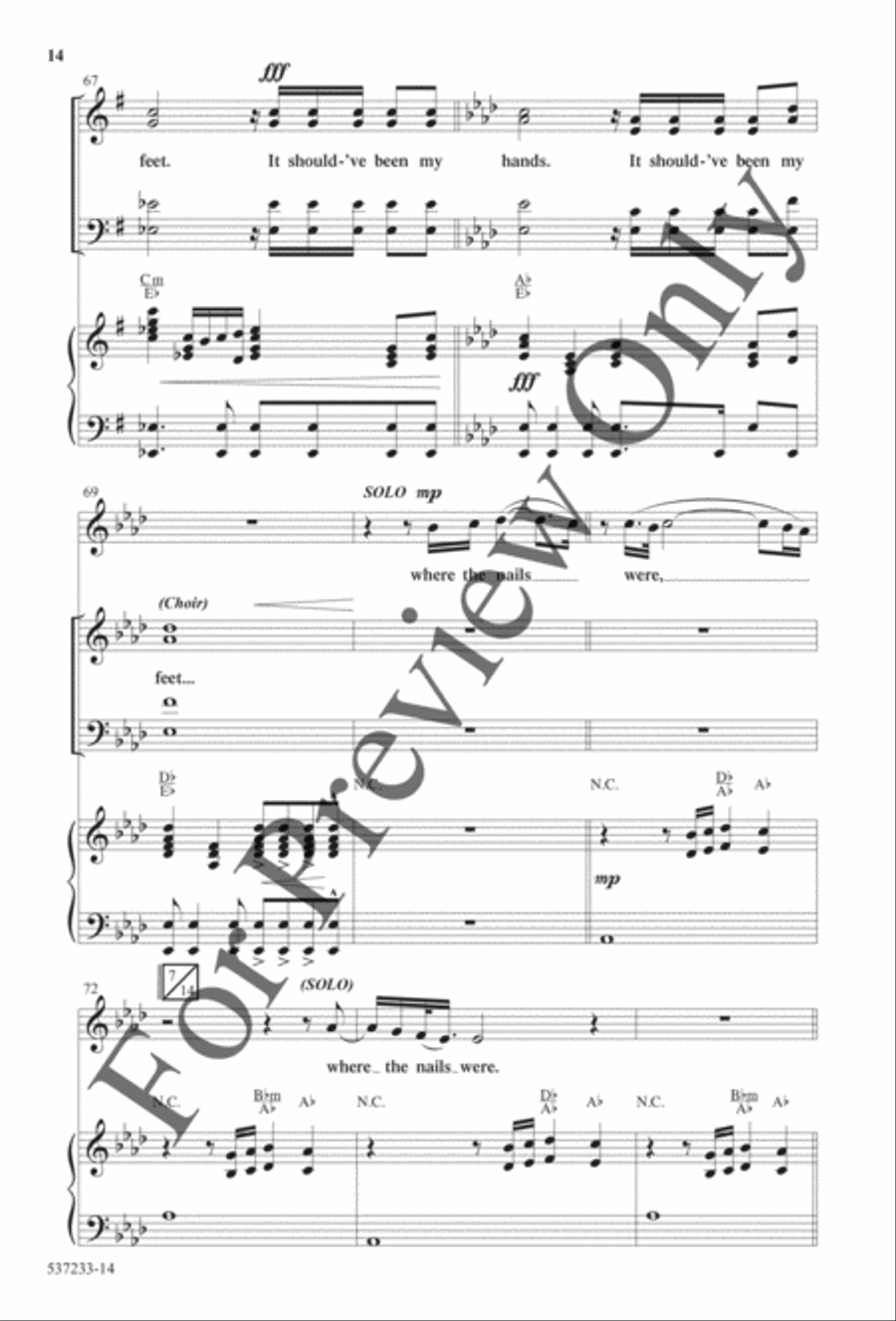 Where the Nails Were - Anthem 4-Part scores gallery preview page 14