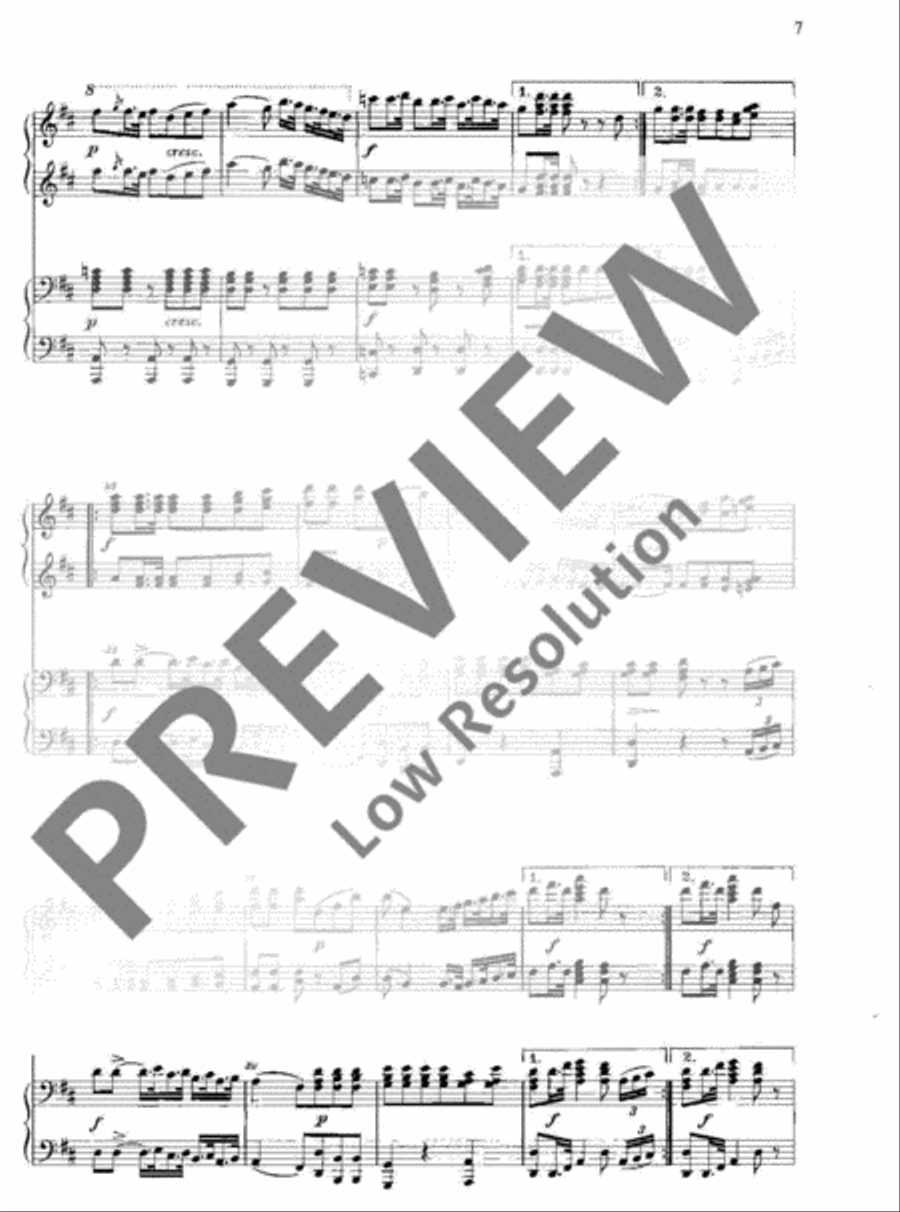 Polonaise Piano Duet scores gallery preview page 8