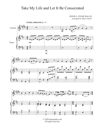 Book cover for Take My Life and Let It Be Consecrated (Clarinet-Piano)
