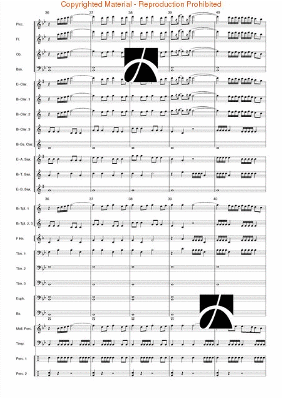 Toccata (from the Opera L'Orfeo) Concert Band scores gallery preview page 9