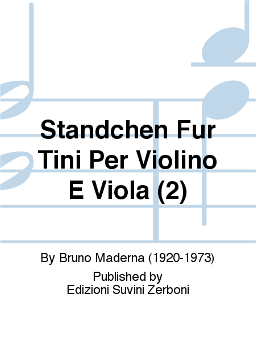 Ständchen Für Tini Per Violino E Viola (2) Viola scores gallery preview page 1