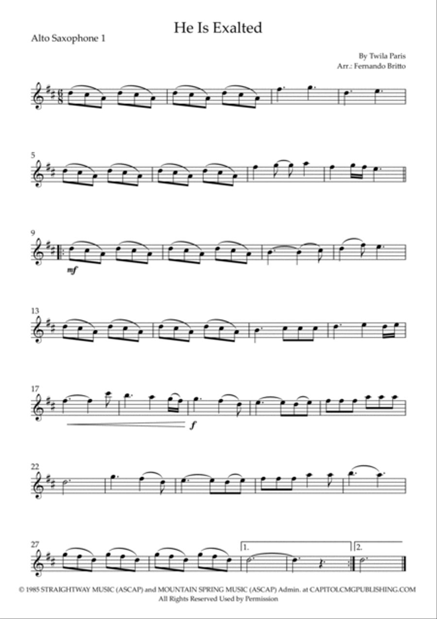 He Is Exalted He Is Exalted Woodwind Duet scores gallery preview page 2