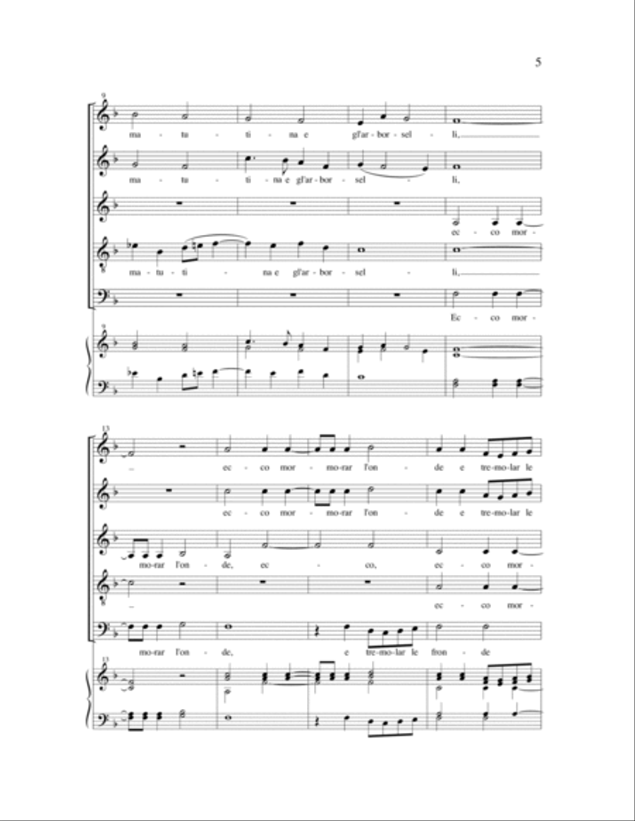 Ecco Mormorar L'onde SSATB scores gallery preview page 6